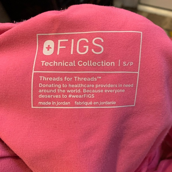 Figs Women's Vivid Pink Scrub Top - Picture 3 of 3